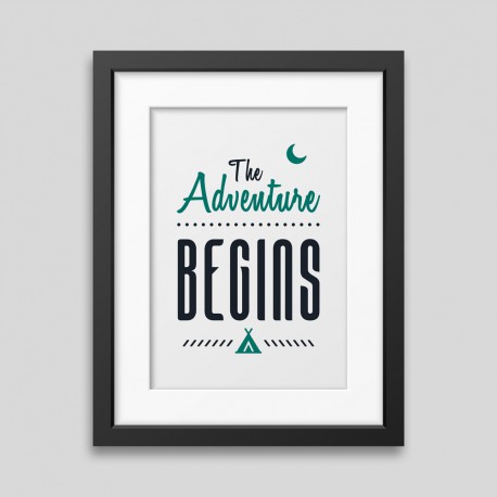 Affiche encadrée The adventure begins